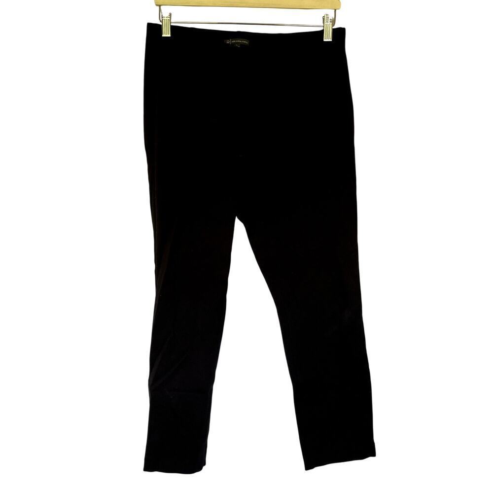Adrianna‎ Papell Dress Pants Large Black Womens Stretch Business Casual